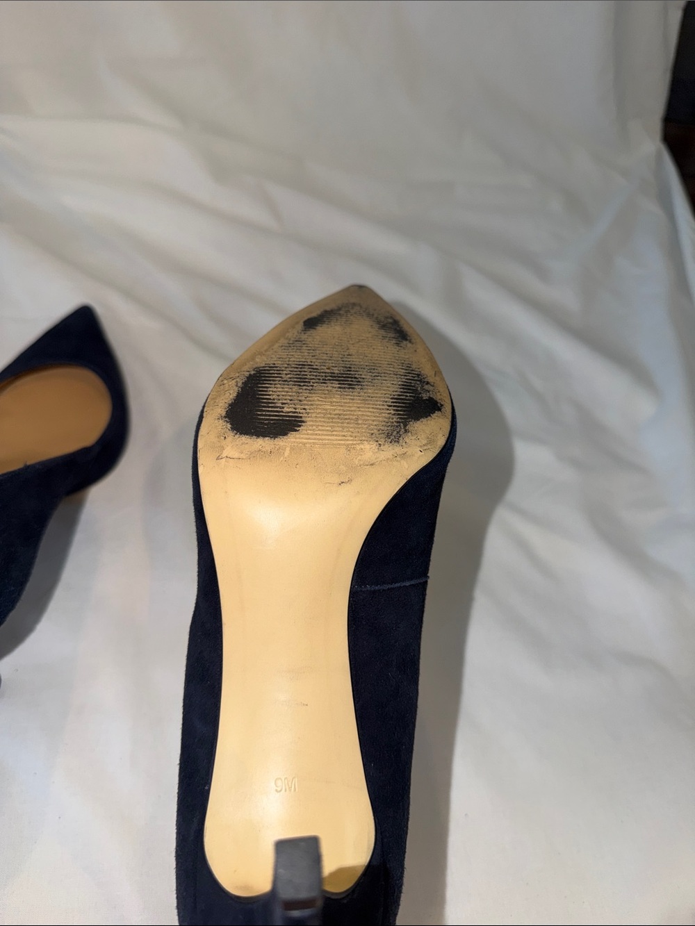 Talbots Navy Suede Pointed Pump - Picture 6 of 7